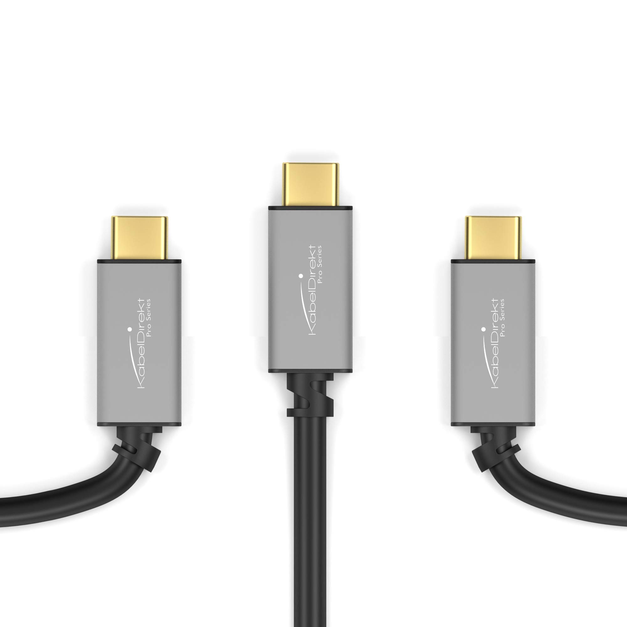 KabelDirekt PRO Series USB C to DVI Adapter 0.15m - 4K/30Hz Resolution, USB 3.1 & Thunderbolt 3 Compatible - Works with MacBook Pro 2016/2017, MacBook 12