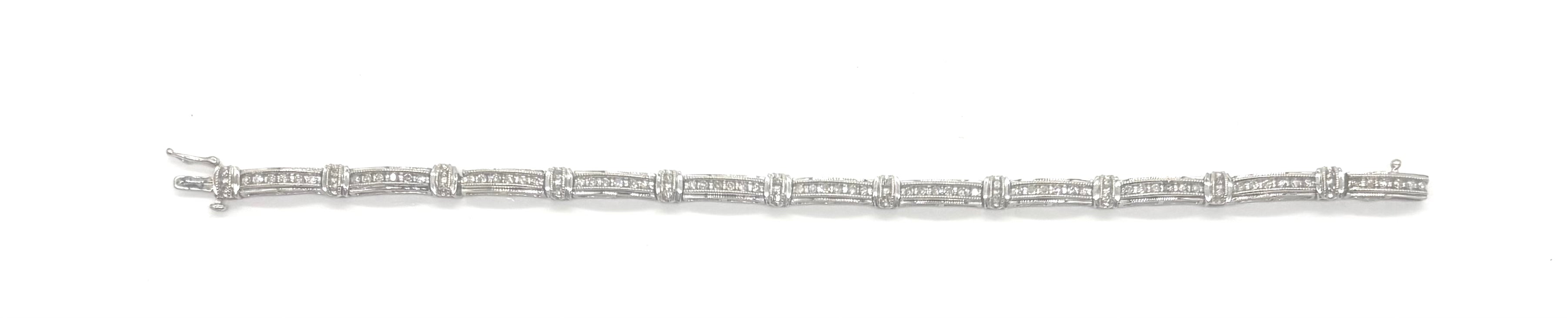 14K Gold Diamond Bridge Bracelet for Women - Elegant Stackable Jewelry Gift for Anniversary, Wedding & Special Occasions