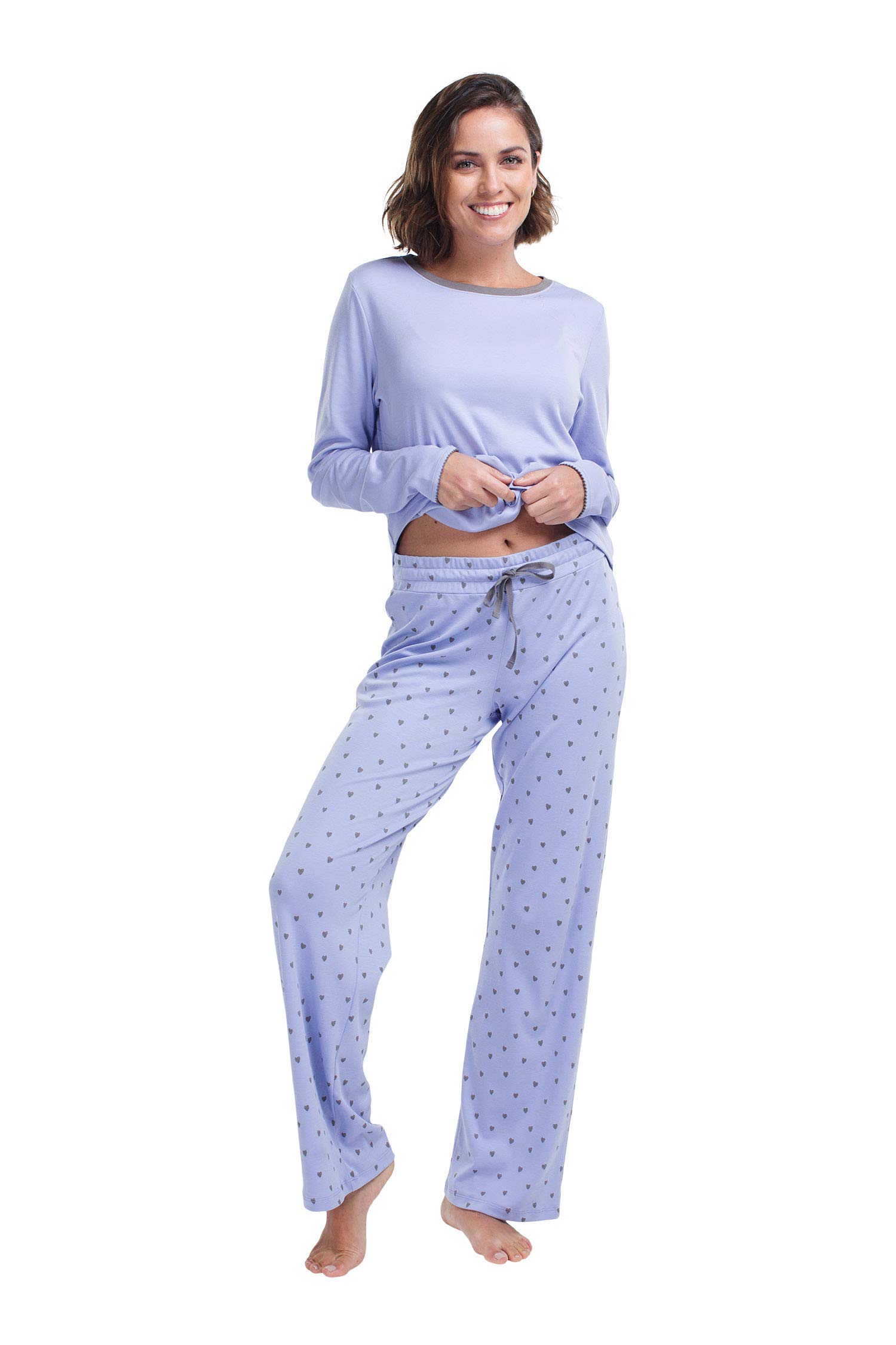 Premium Pima Cotton Women's Pajama Set - Ultra Soft Sleepwear for Women - Loungewear & Nightwear - Perfect for Relaxing at Home or Gift Giving