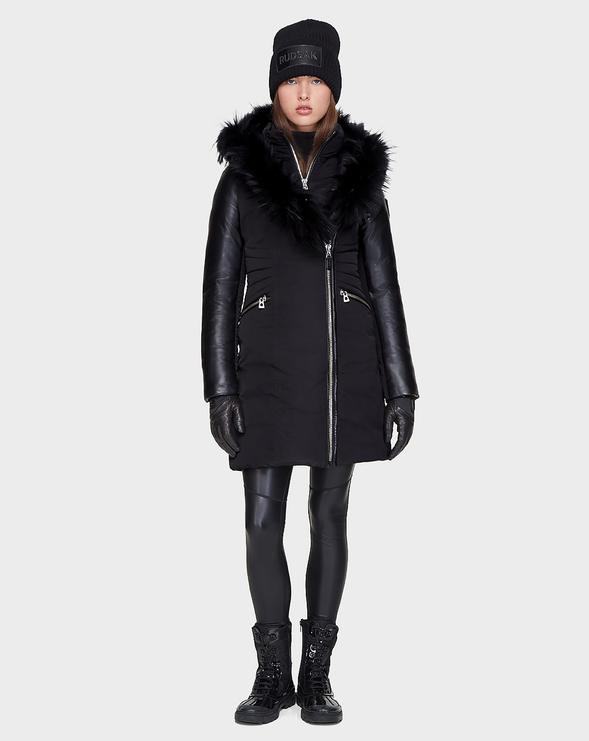 MISA L121506 Black Faux Fur Coat - Women's Winter Fashion Outerwear for Casual & Evening Wear