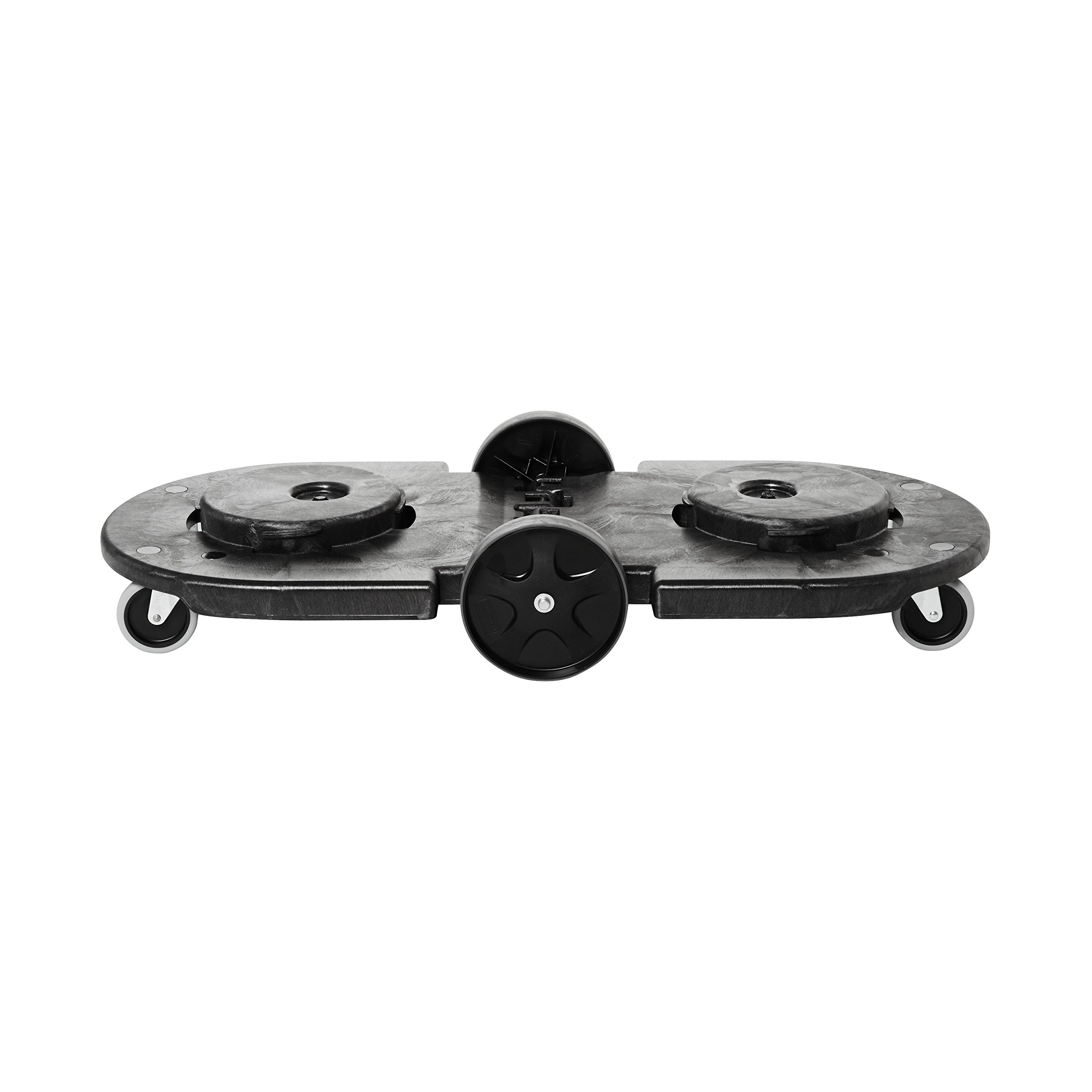 Rubbermaid Commercial Heavy Duty Dolly for BRUTE Trash Cans with Wheels - Black - Ideal for Restaurants, Offices, Warehouses, Airports & Commercial Use - Perfect for Waste Management in High-Traffic Areas