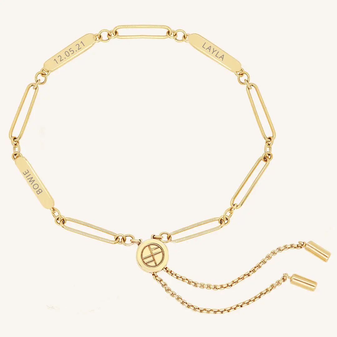 Stylish Etch Chain Bracelet with 3 Panels - Trendy Layered Jewelry for Women - Perfect for Casual Wear, Parties & Gifting