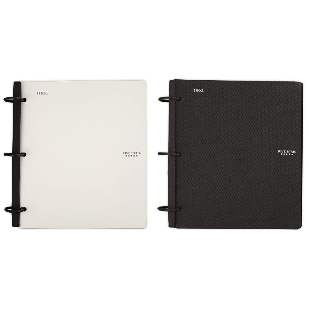 Five Star Flex Hybrid NoteBinder 1 Inch Binder - White & Assorted Colors | 3-Ring Binder with Tabs, Notebook & Organizer | School, Office & College Supplies for Students & Professionals