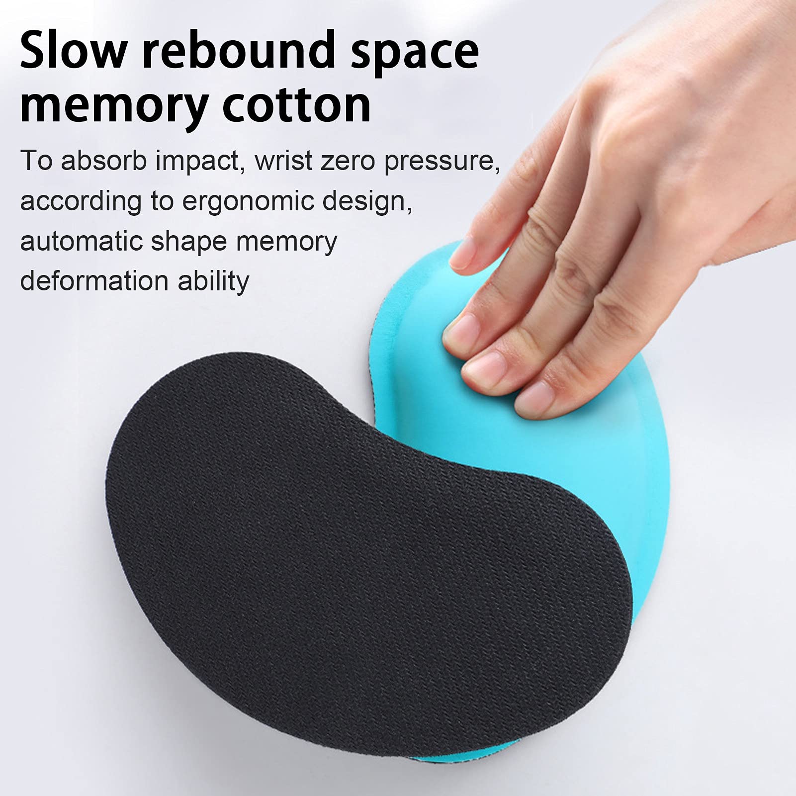 Ergonomic Non-Slip Mouse Pad with Memory Foam Wrist Rest - Comfortable Computer Keyboard & Mouse Mat for Office, Gaming & Home Use - Pink (PC/Mac/Laptop)