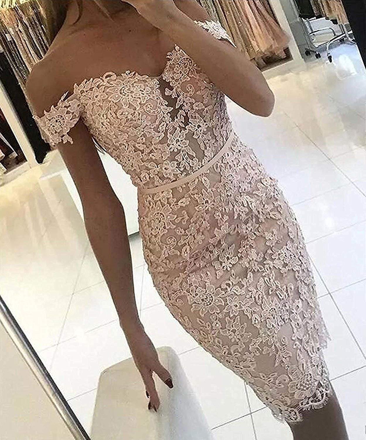 Elegant Short Lace Mermaid Homecoming Dress for Women - Formal Prom Evening Gown for Parties, Dances & Special Occasions