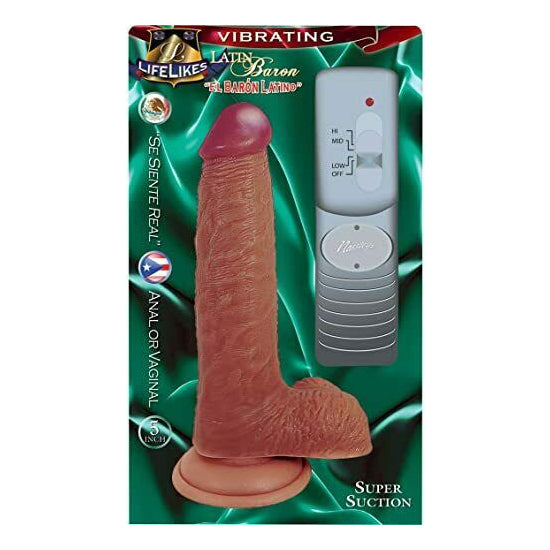 Realistic 5 Inch Vibrating Dildo - Lifelike Latin Baron Design for Enhanced Pleasure | Perfect for Solo Play, Couples Fun & BDSM Scenes