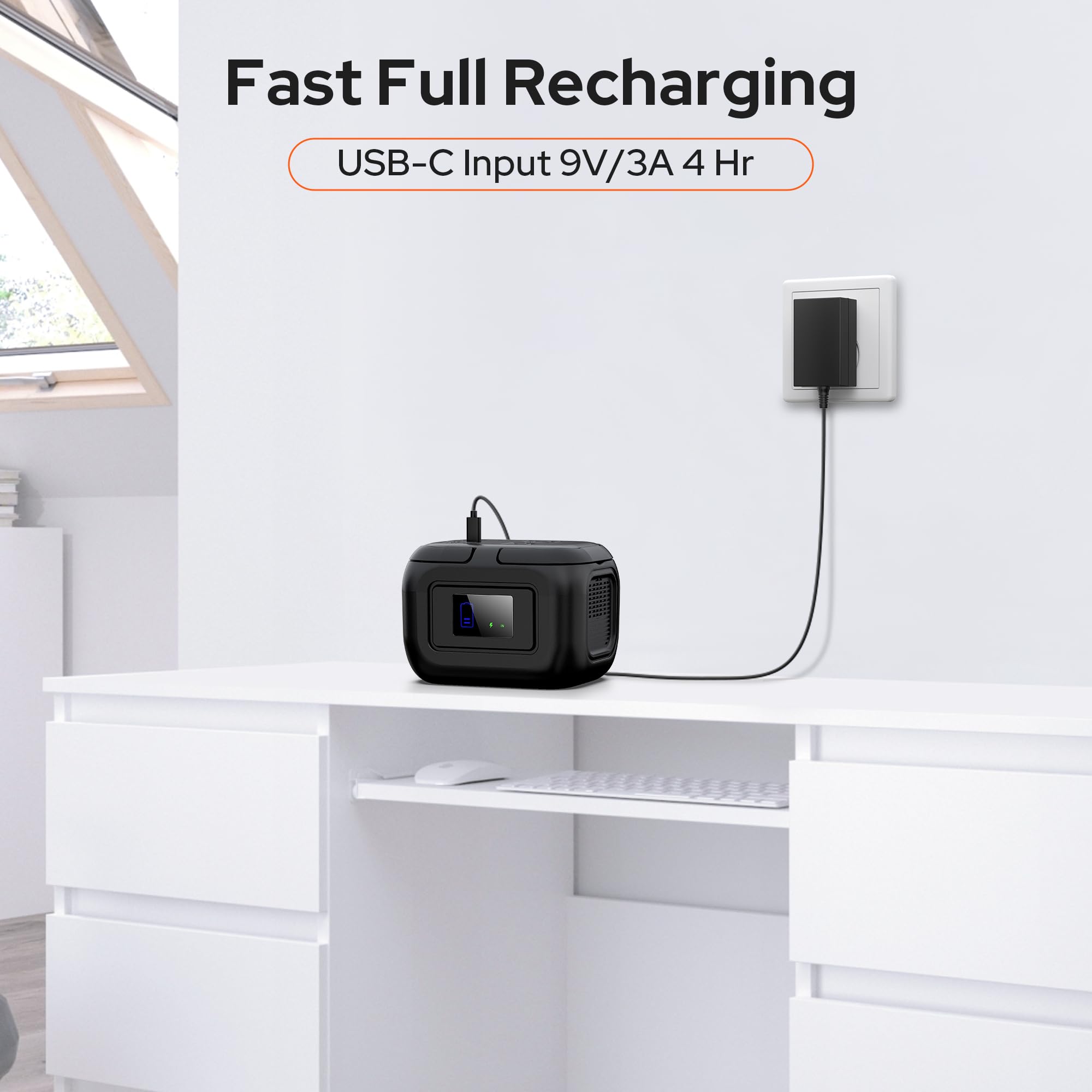 SinKeu 120W Peak Portable Power Station - 97Wh Lithium Battery Generator with 110V AC Outlet, USB-C/QC3.0, DC Output | Fast Charging for Camping, Home Backup & Outdoor Emergency Power Supply | Perfect for RV Trips, Blackouts & Off-Grid Adventures