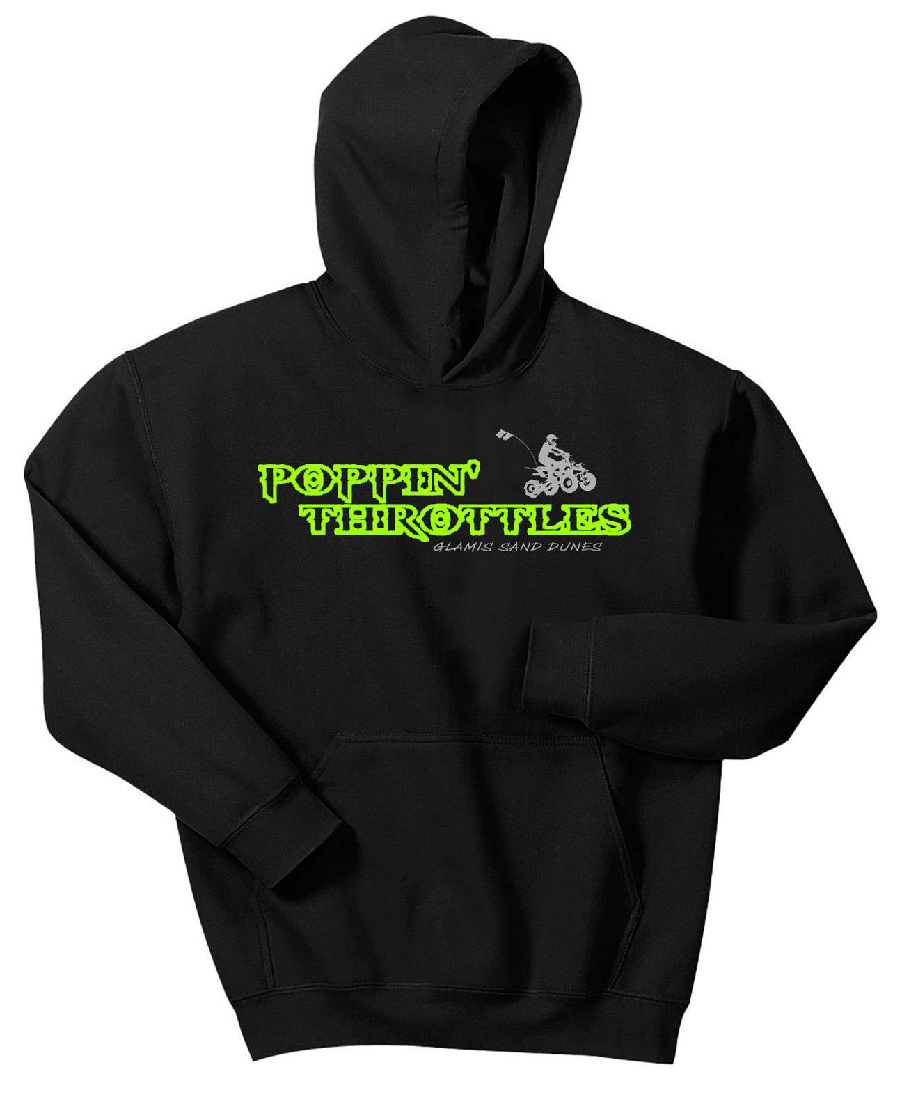 Just Ride Poppin' Throttles Glamis Hoodie Sweatshirt for Banshee ATV & Quad Riders - Comfortable Pullover for Dune Racing & Off-Road Adventures