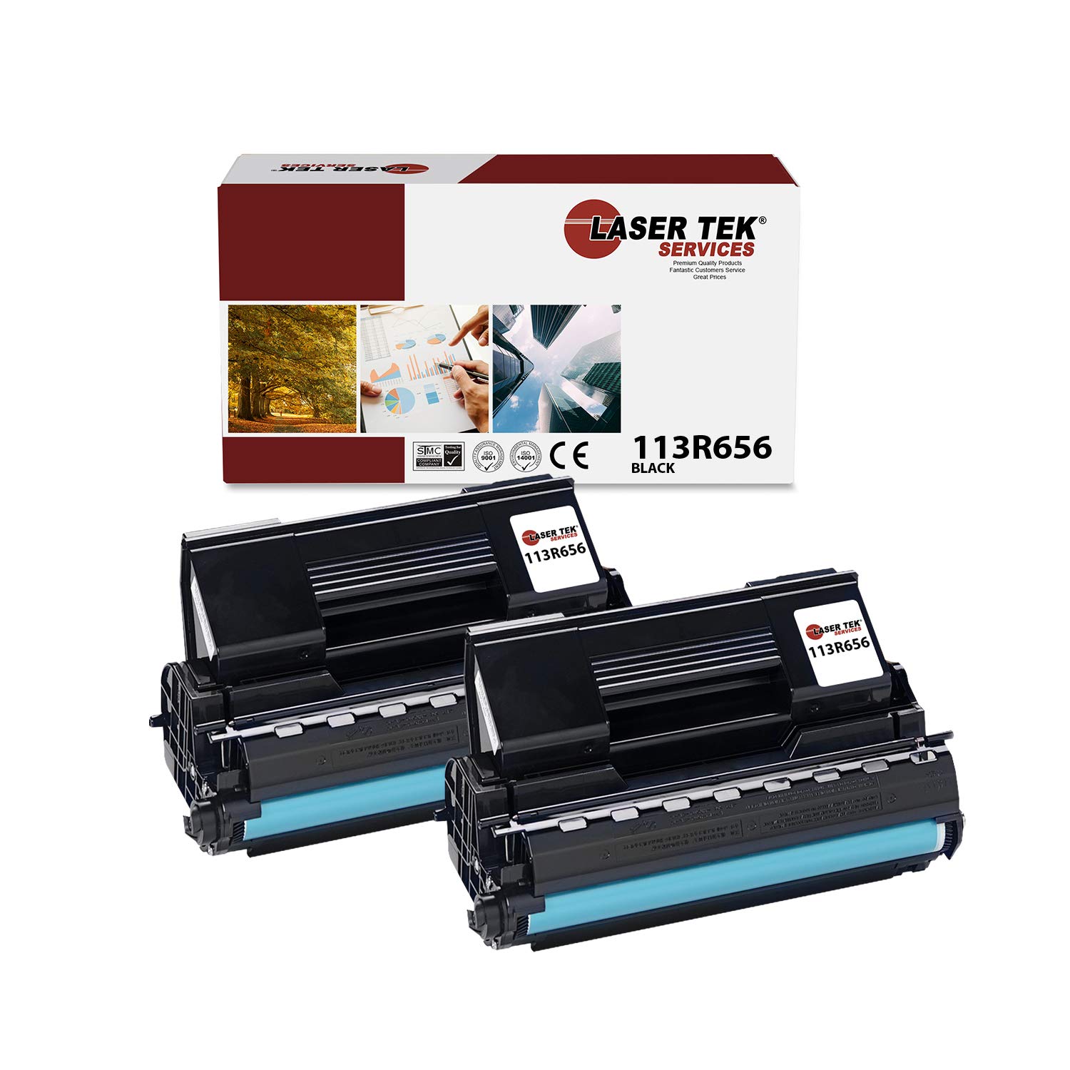 High-Yield Compatible Toner Cartridge Replacement for Xerox Phaser 4500/4500B/4500DT/4500DX Printers (2-Pack, Black) - 10,000 Page Capacity | Laser Tek Services | Ideal for Office & Home Printing Needs