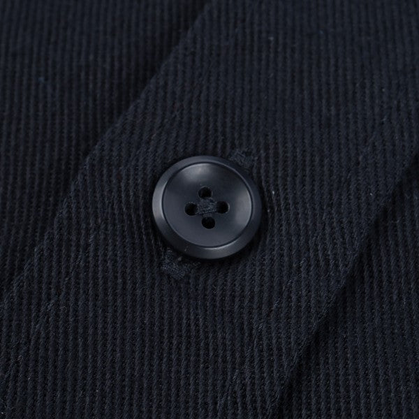 Iron Heart IHSH-414 9oz Cotton Linen Work Shirt for Men - Durable Black Button-Up Shirt for Workwear, Outdoor Activities & Casual Style