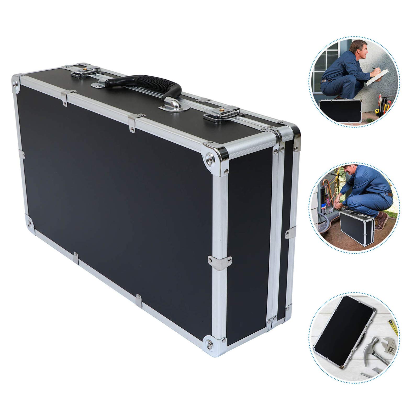 Heavy Duty Metal Tool Box with Foam Insert - Universal Hard Carrying Case for Electronics, Tools, Cameras & Testing Equipment - Waterproof Jobsite Tool Storage Case for Professionals & DIY Projects - Perfect for Workshops, Construction Sites & Field Work