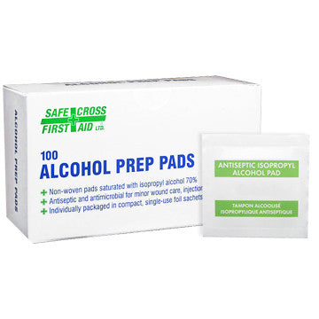 Alcohol Antiseptic Swabs - 100 Count Box | Sterile Wipes for First Aid, Medical Use & Sanitizing