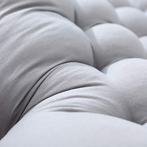 Indoor Outdoor Bench Cushion - Thick Non-Slip Sofa Seat Pad, Universal Long Cushion for Dining Chairs, Rocking Chairs, Garden Furniture (20.6x73inch, Gray) - Perfect for Patio, Deck, and Living Room Comfort
