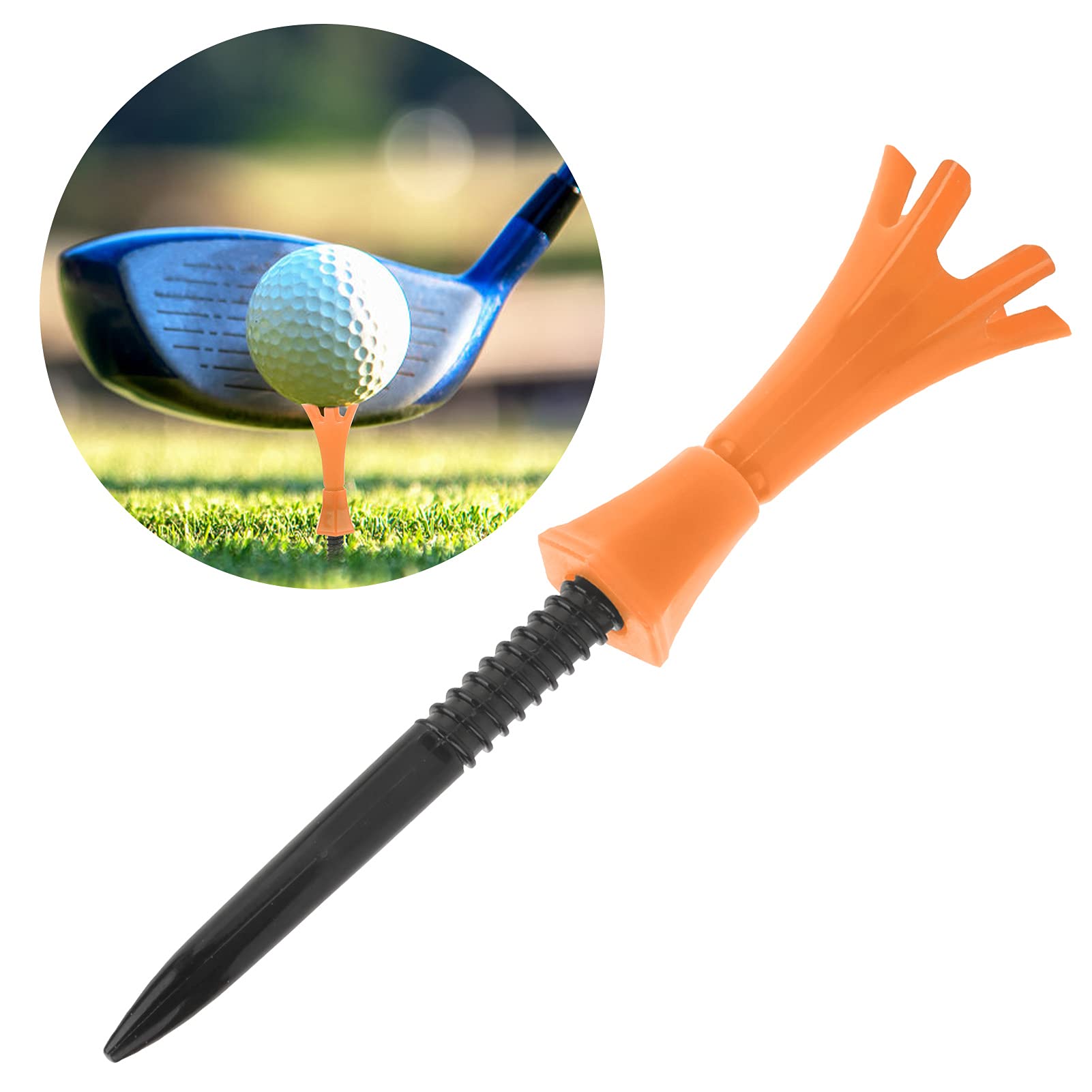 Premium Golf Ball Holder & Tee Organizer - Portable, Stable & Convenient for Backyard, Lawn & Outdoor Golf Practice (Orange) | Perfect for Driving Range, Backyard Training & On-Course Use