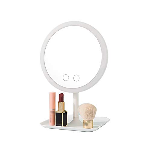 AEBDF LED Makeup Mirror with Lighted Ring - 10X Magnification Vanity Mirror with Touch Control, Adjustable Brightness for Makeup, Skincare, and Photography (Color: A) - Perfect for Home Dressing Table, Salon, and Studio Lighting