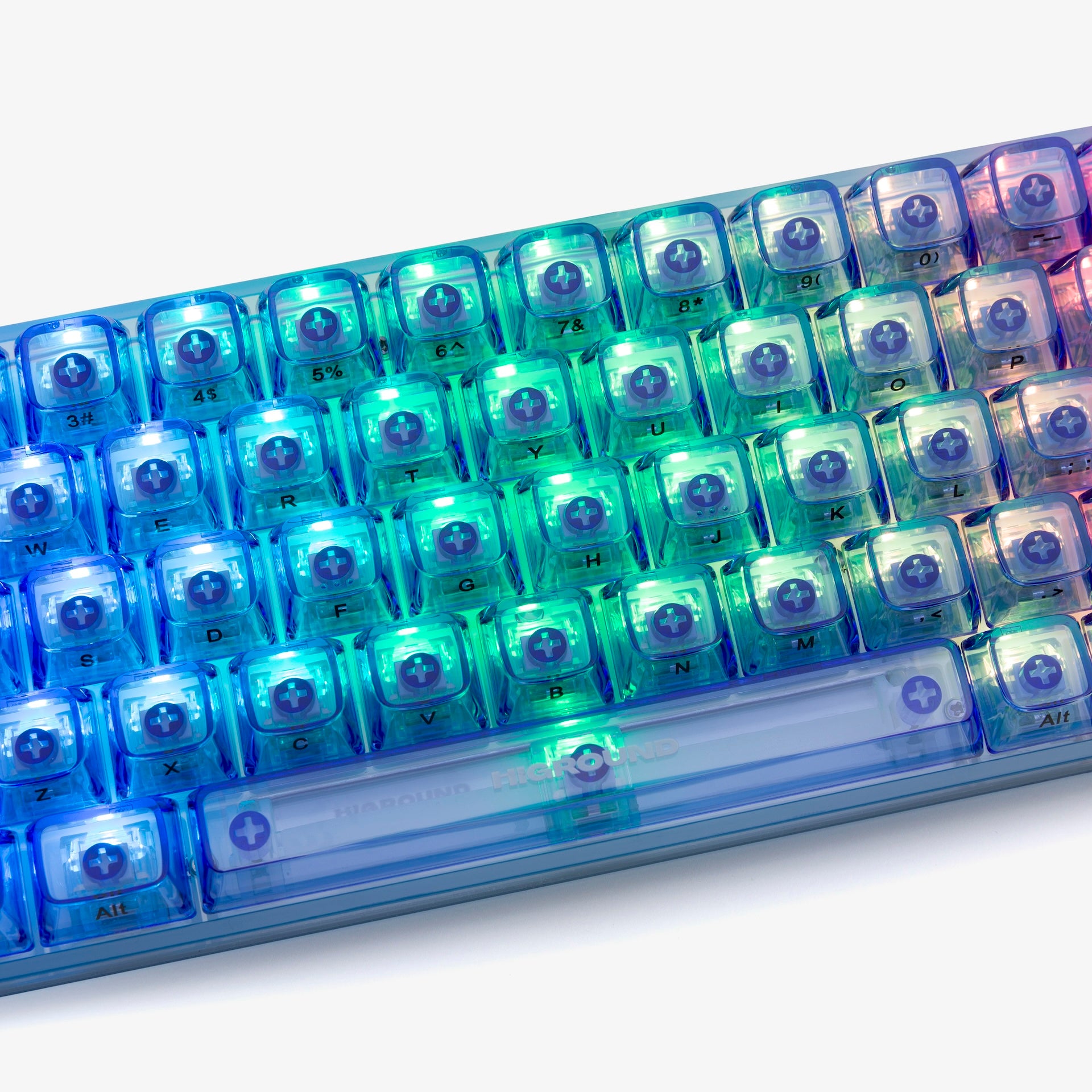 Clear Sapphire Basecamp 65% Mechanical Keyboard with BW V2 Switches - Compact Gaming & Office Keyboard for Typists, Programmers & Gamers