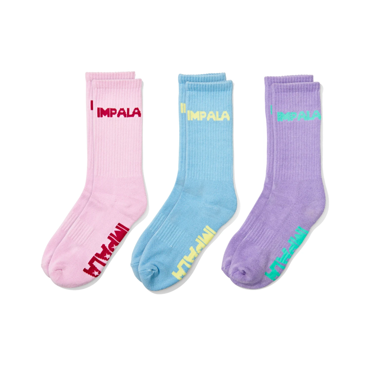 Pastel Skate Socks 3-Pack - Cushioned Ankle Socks for Skateboarding, Roller Skating & Casual Wear - Soft Breathable Cotton Blend for Comfort & Style