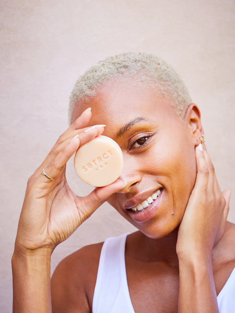 SBTRCT Starter Kit - Hydrating Facial Balm with Bamboo Pot | Natural Skincare for Dry & Sensitive Skin | Perfect for Daily Moisturizing & Nighttime Routine