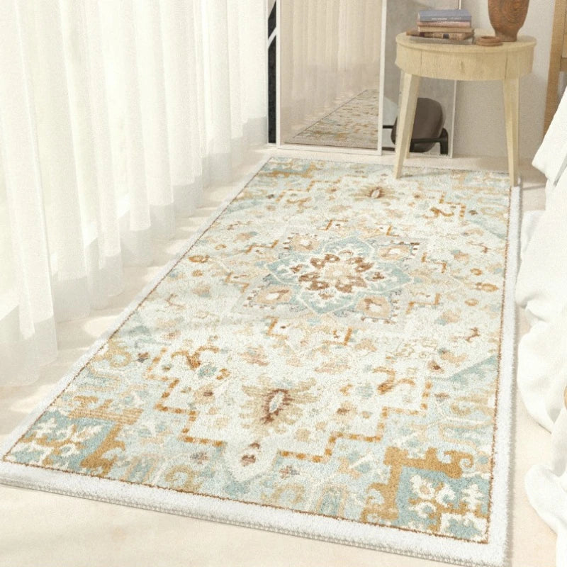 Luxury Ailani Velvet Persian Floral Area Rug - Soft Non-Slip Living Room Carpet for Bedroom, Dining Room & Home Decor