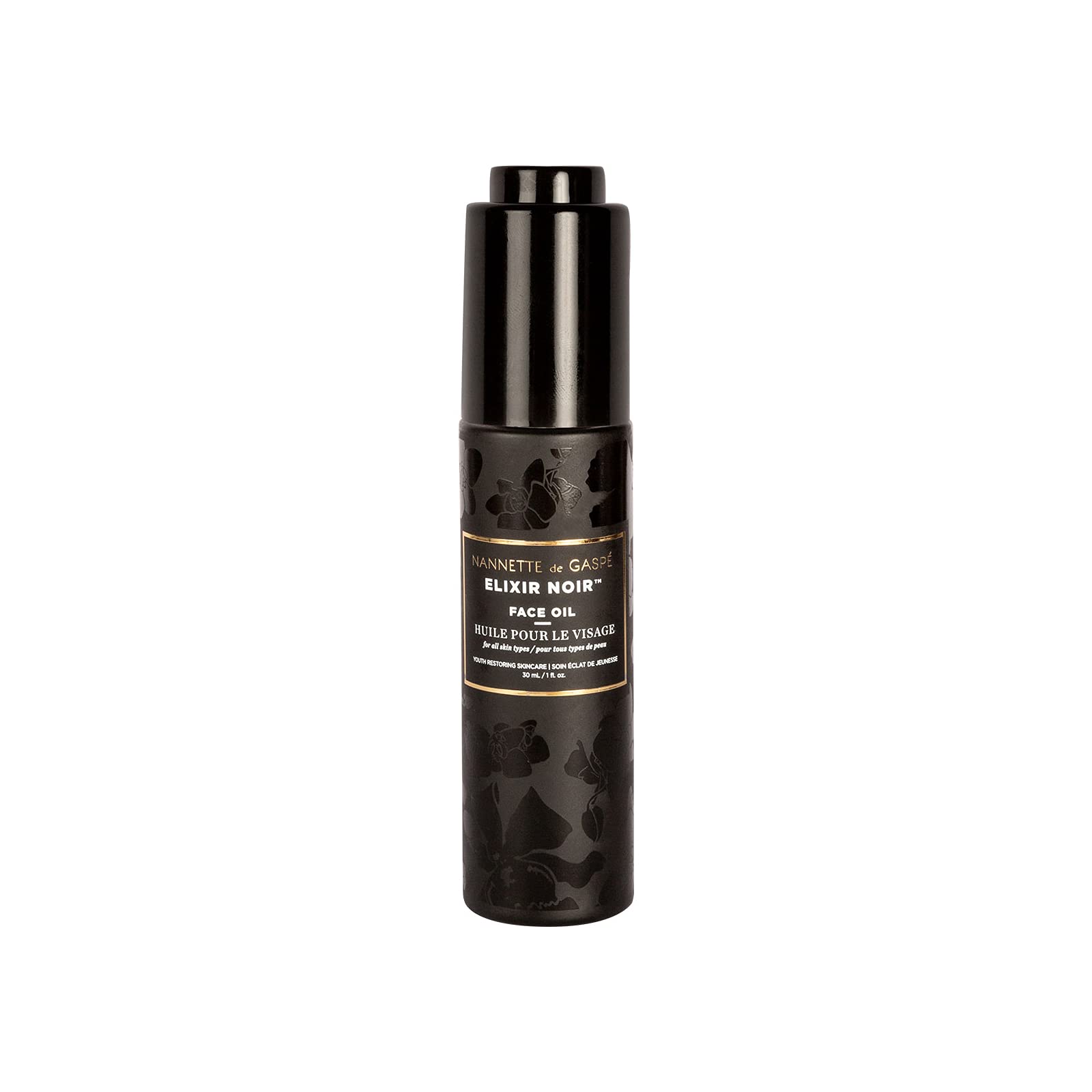 NANNETTE de GASPÉ Elixir Noir Face Oil 30mL/1Fl Oz - Luxury Anti-Aging Facial Oil for Glowing Skin | Perfect for Nighttime Skincare Routine & Dry Skin Treatment