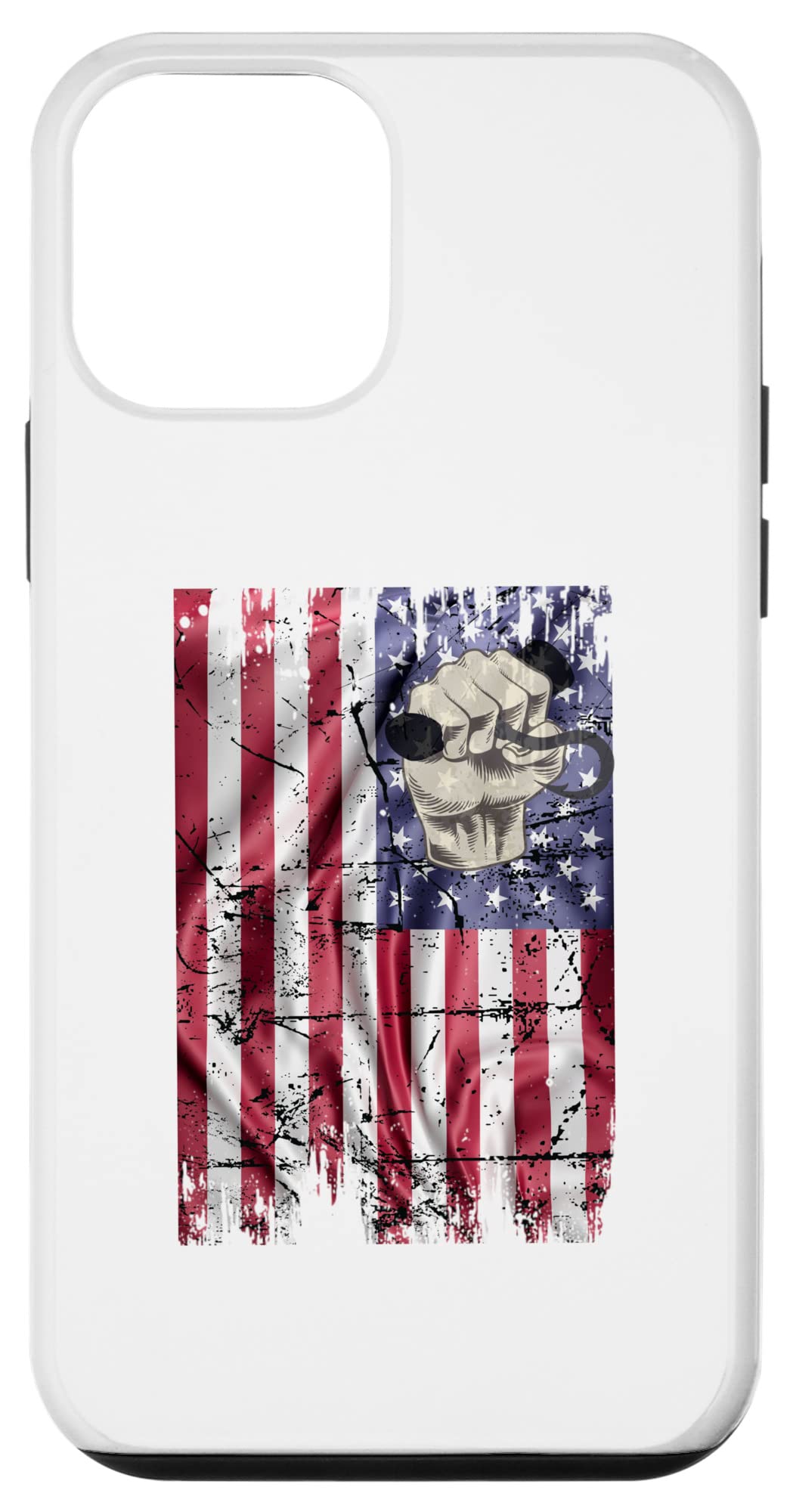 iPhone 12 Mini Case - Vintage USA Flag & Hook Design for Daily Protection