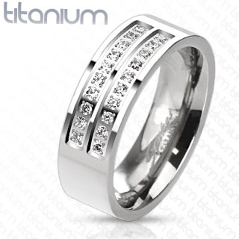 His & Her Wedding Rings Set - Silver Stainless Steel & Titanium Bands for Couples
