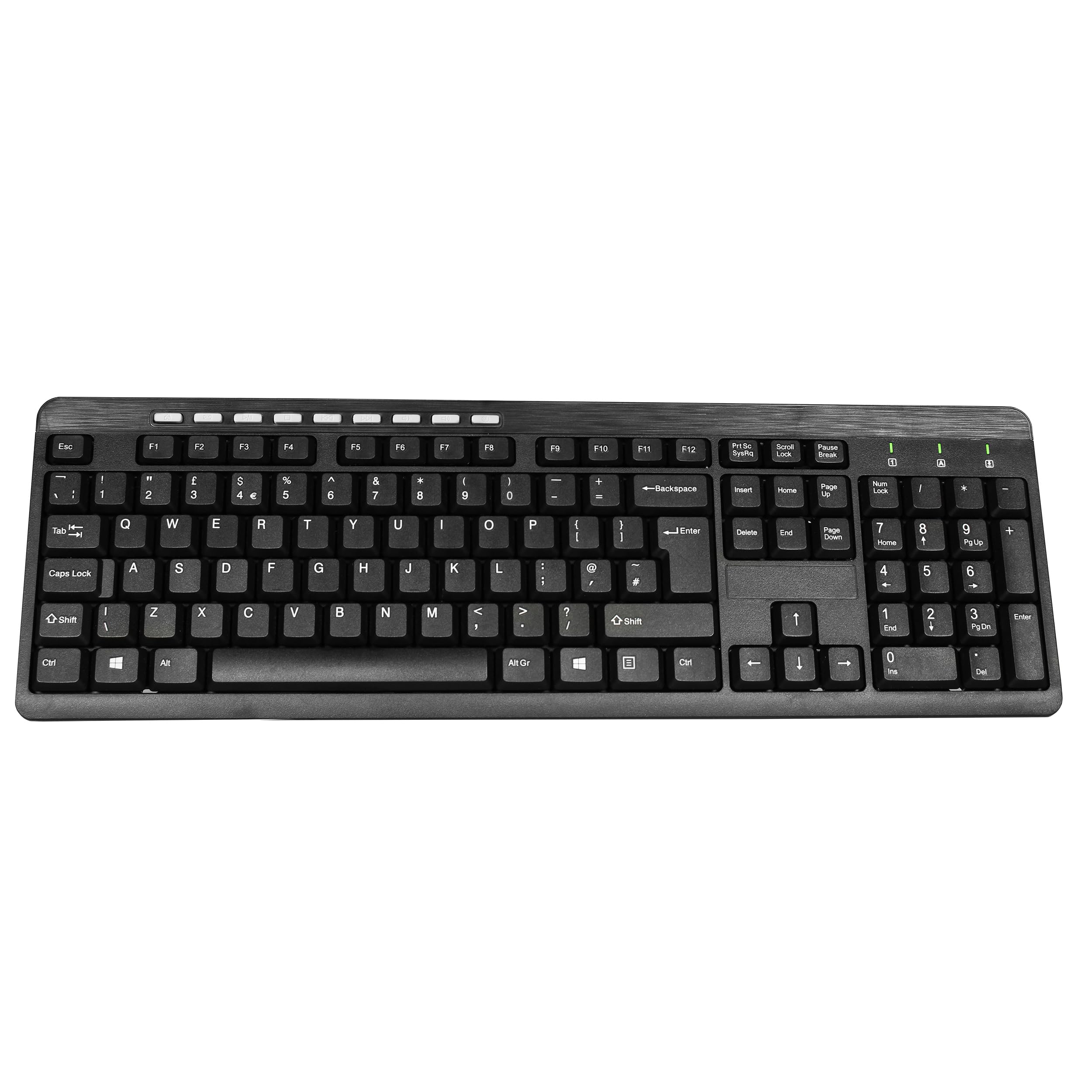 CiT USB Keyboard and Mouse Combo - Wired Ergonomic Desktop Set for PC, Laptop, Office & Gaming - Plug and Play (Black)