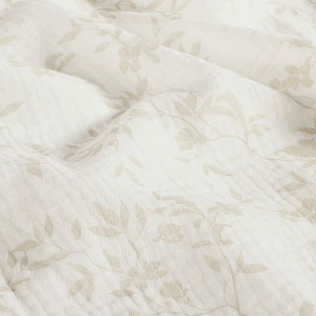 Branches Off White Double Gauze Fabric - Soft & Breathable Material for Dresses, Blouses & DIY Sewing Projects