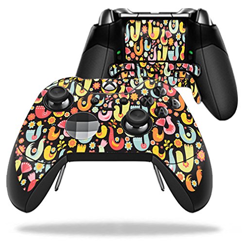 MightySkins Custom Skin Wrap for Microsoft Xbox One Elite Wireless Controller - Black Birdie Design | Protective Cover & Decorative Sticker for Gaming Enthusiasts | Perfect for Personalization and Scratch Protection