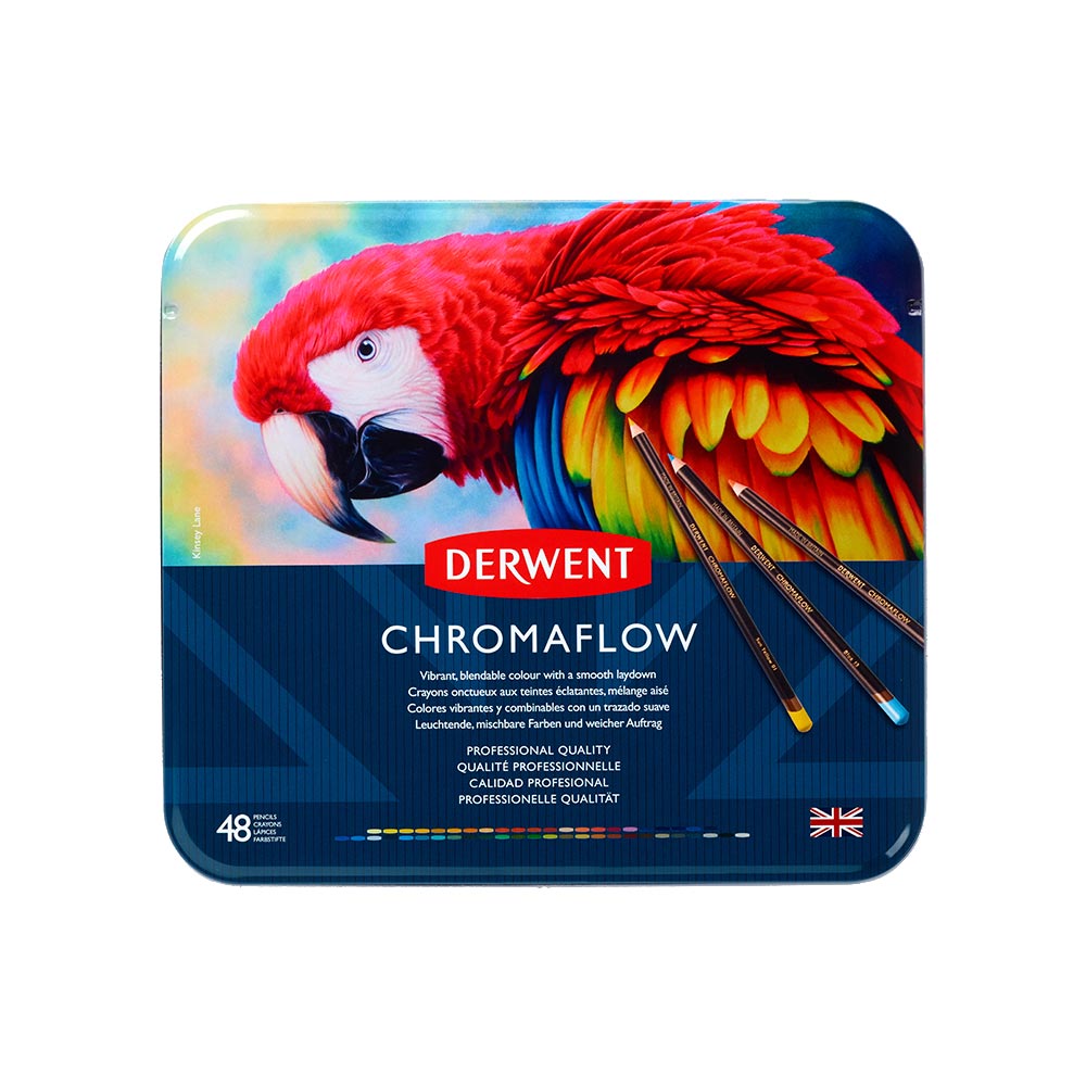 Derwent Chromaflow Colored Pencils Set - 48 Vibrant Colors for Artists & Professionals | Perfect for Sketching, Drawing & Adult Coloring Books