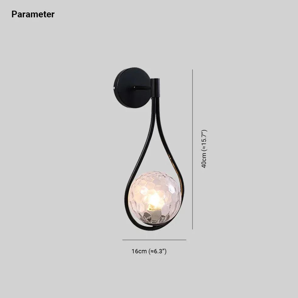 Minimalist Teardrop Wall Lights - Modern LED Sconce Lighting for Bedroom, Living Room & Hallway - Energy Efficient Indoor Wall Lamp for Home Decor