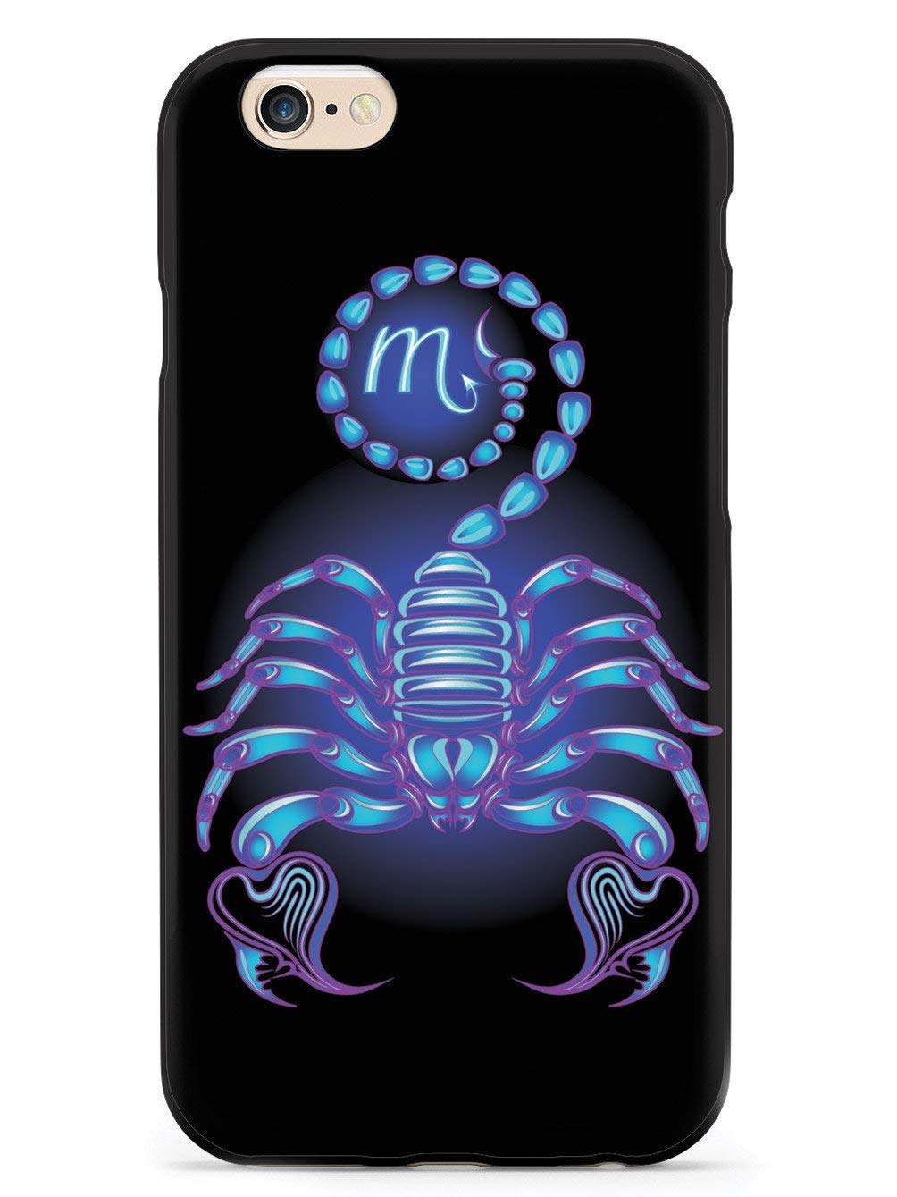 Premium 3D Textured Protective Phone Case for Apple iPhone 6 Plus/6s Plus - Inspired Cases - Neon Zodiac Scorpio Design - Shockproof & Slim Fit - Perfect for Daily Use, Work, and Travel