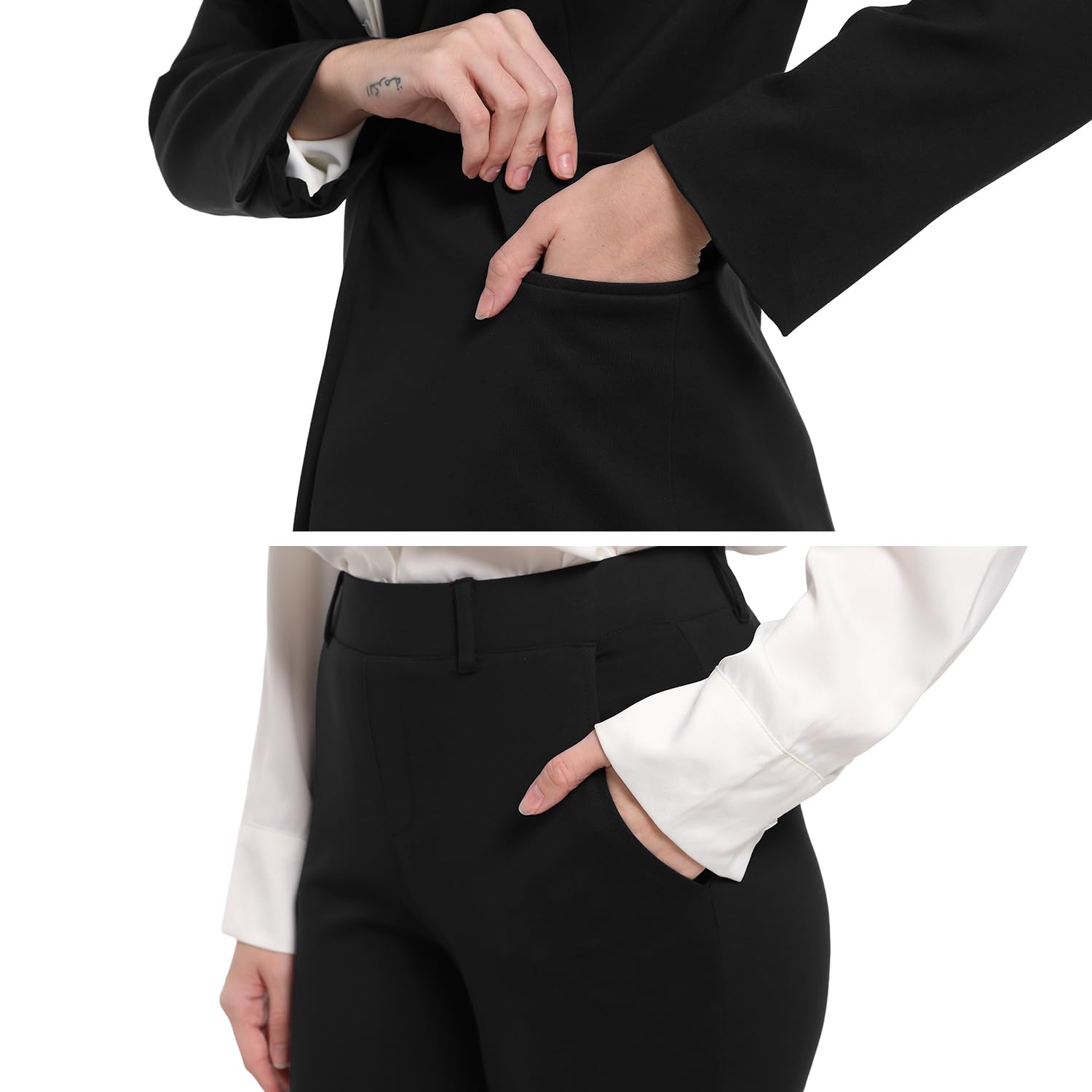 V VOCNI Women's Vest & Blazer 2-Piece Suit Set - Professional Office Wear, Business Attire for Women, Formal Outfit for Work & Meetings