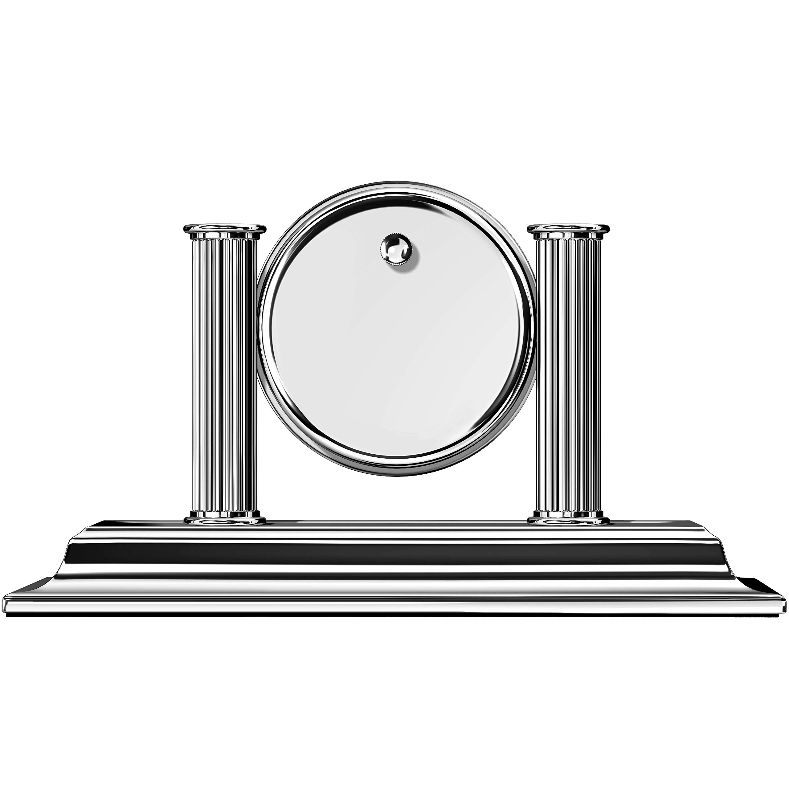 Elegant M662 Desk Clock with Pen Holder - Shiny Chrome Trim for Office, Study & Home Decor | Perfect Gift for Professionals & Students