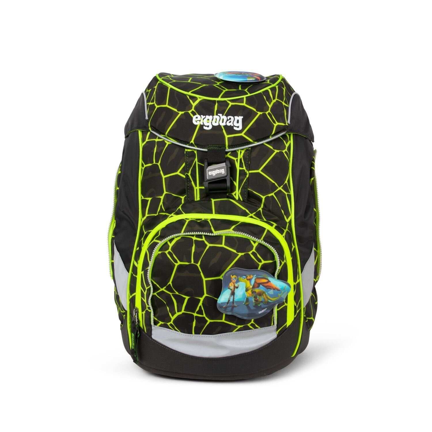 Ergobag 6-Piece School Backpack Set with Dragon RideBear Design - Durable & Spacious for Kids, Teens, and Students - Perfect for School, Travel, and Outdoor Adventures