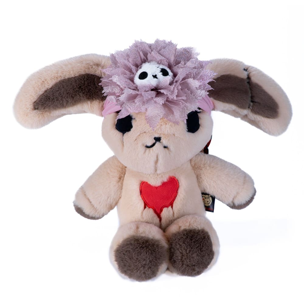 Cute Plush Skeleton Bunny with Flower Crown - Soft Stuffed Animal Toy for Kids, Girls & Boys - Perfect for Halloween Decor, Birthday Gifts & Room Decoration