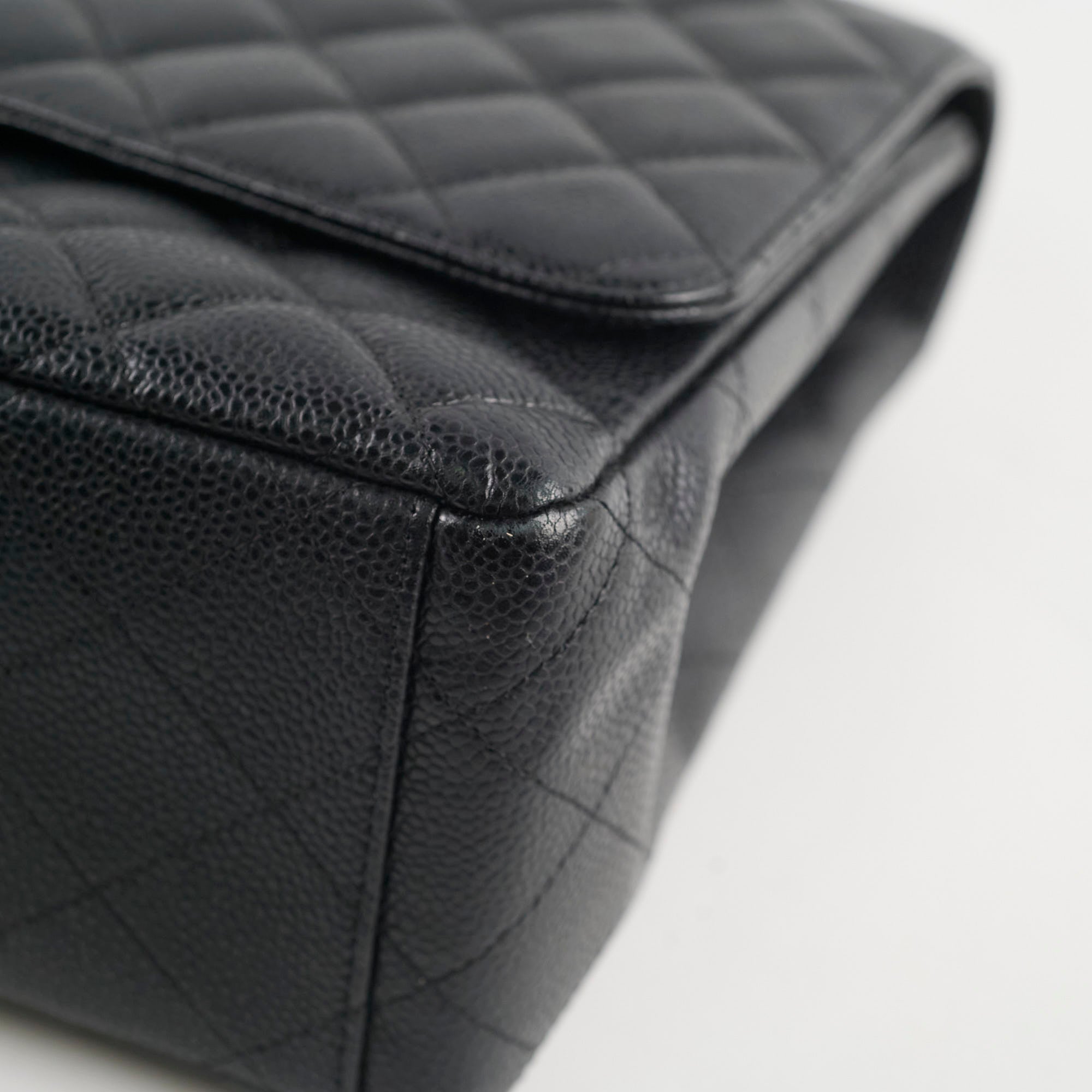 Chanel Caviar Maxi Single Flap Black Bag Series 13 - Luxury Designer Handbag for Women, Perfect for Work, Evening Events & Travel