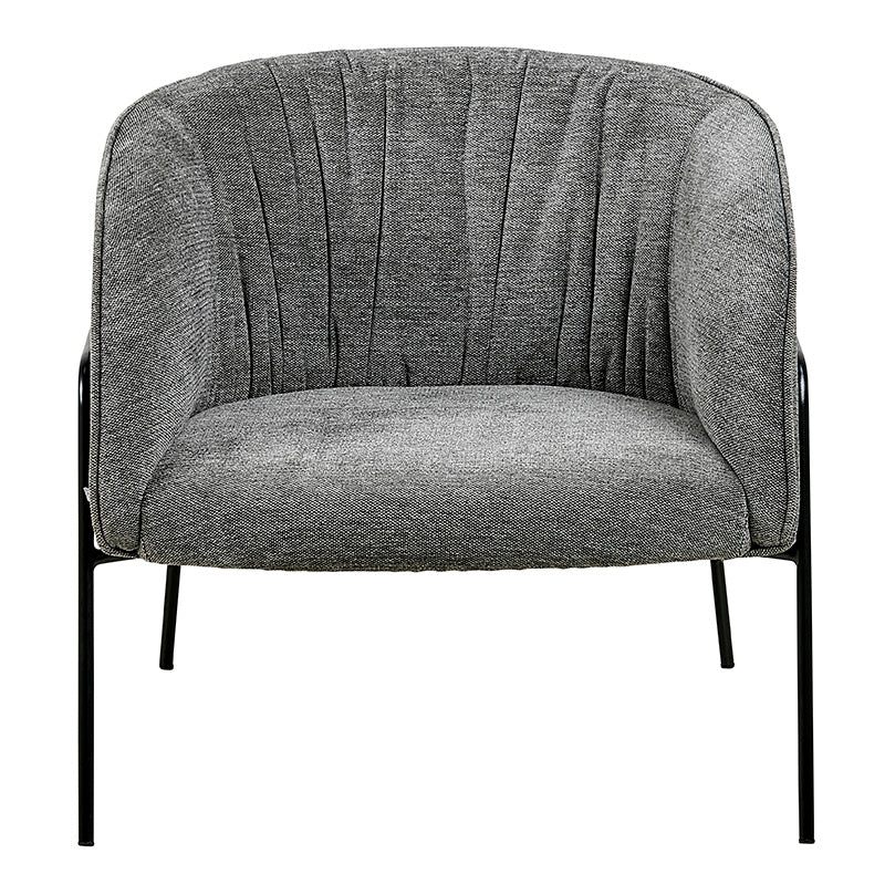 MILANI Modern Lounge Chair in Anthracite - Stylish and Comfortable Accent Chair for Living Room, Bedroom, or Office