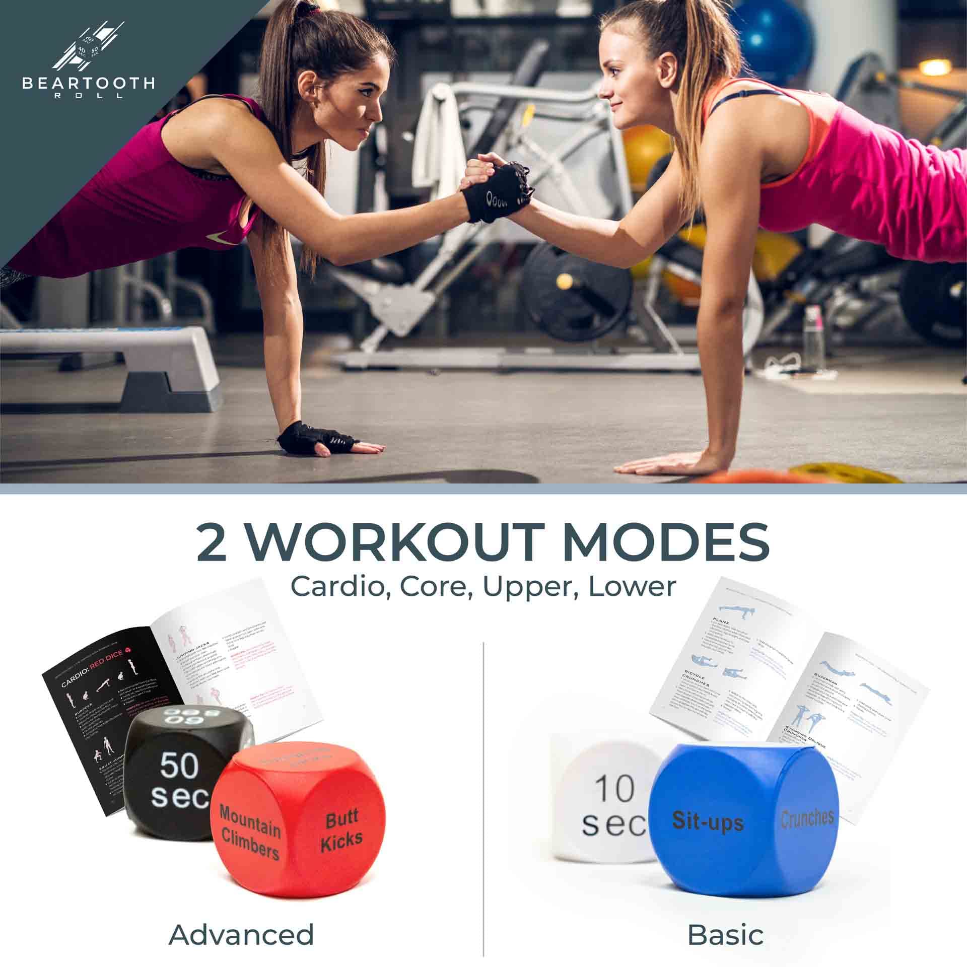Beartooth Roll 6 Exercise Dice - Fitness & Crossfit Workout Equipment for Gym & Home Training