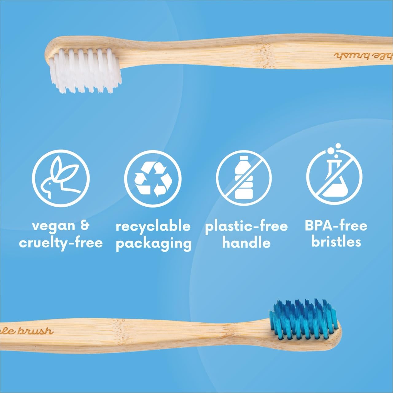 The Humble Co. Bamboo Toothbrushes (5 Pack) - Eco-Friendly BPA-Free Toothbrushes with Ultra Soft Bristles for Superior Oral Care, Dental Hygiene & Gum Health | Perfect for Travel, Home & Sustainable Living