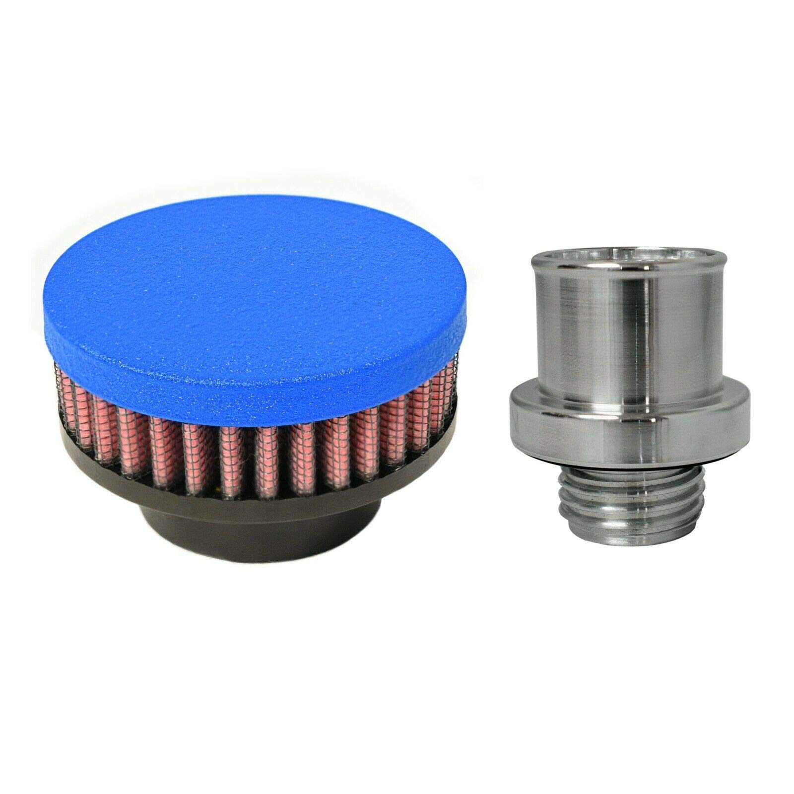 Billet Valve Cover Breather Oil Cap for 2007-2014 Shelby GT500 5.4L 5.8L V8 - Wrinkle Blue Finish - High Performance Engine Upgrade - Perfect for Car Shows & Racing Events