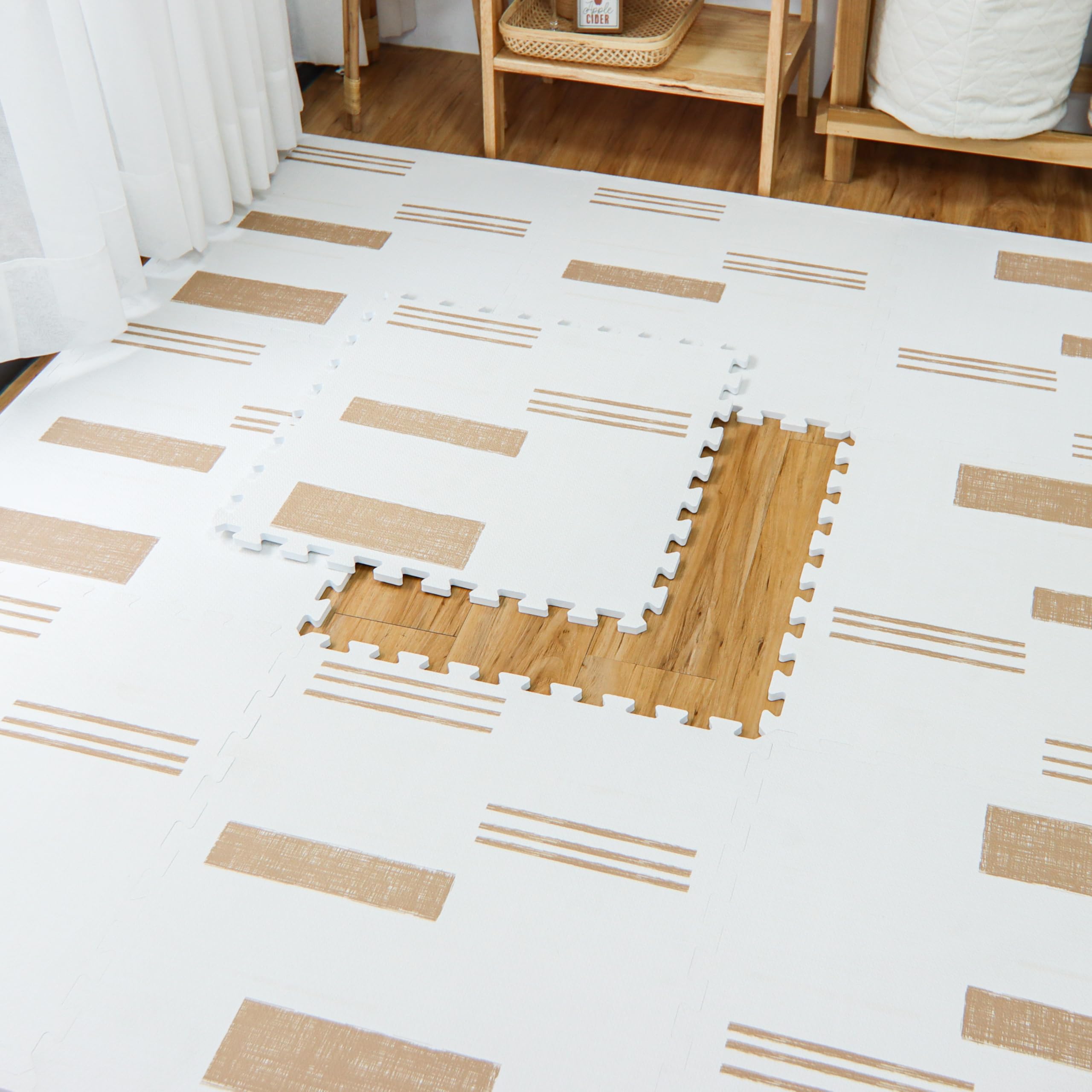 Premium EVA Foam Baby Play Mat (6x6ft) - Non-Toxic Soft Floor Mat for Infants & Toddlers - Perfect for Tummy Time, Crawling, Learning & Playroom Activities - Waterproof & Easy to Clean Nursery Playmat for Home Daycare or Kids Bedroom