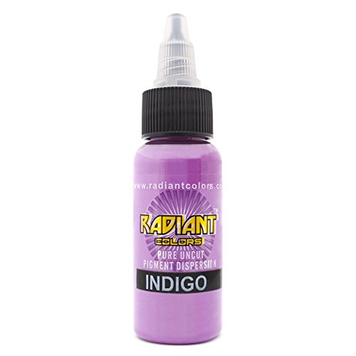 Professional Vegan Tattoo Ink - Radiant Indigo Purple Pigment (1/2 oz) for Smooth Tattooing | Ideal for Artists, Permanent Makeup & Body Art