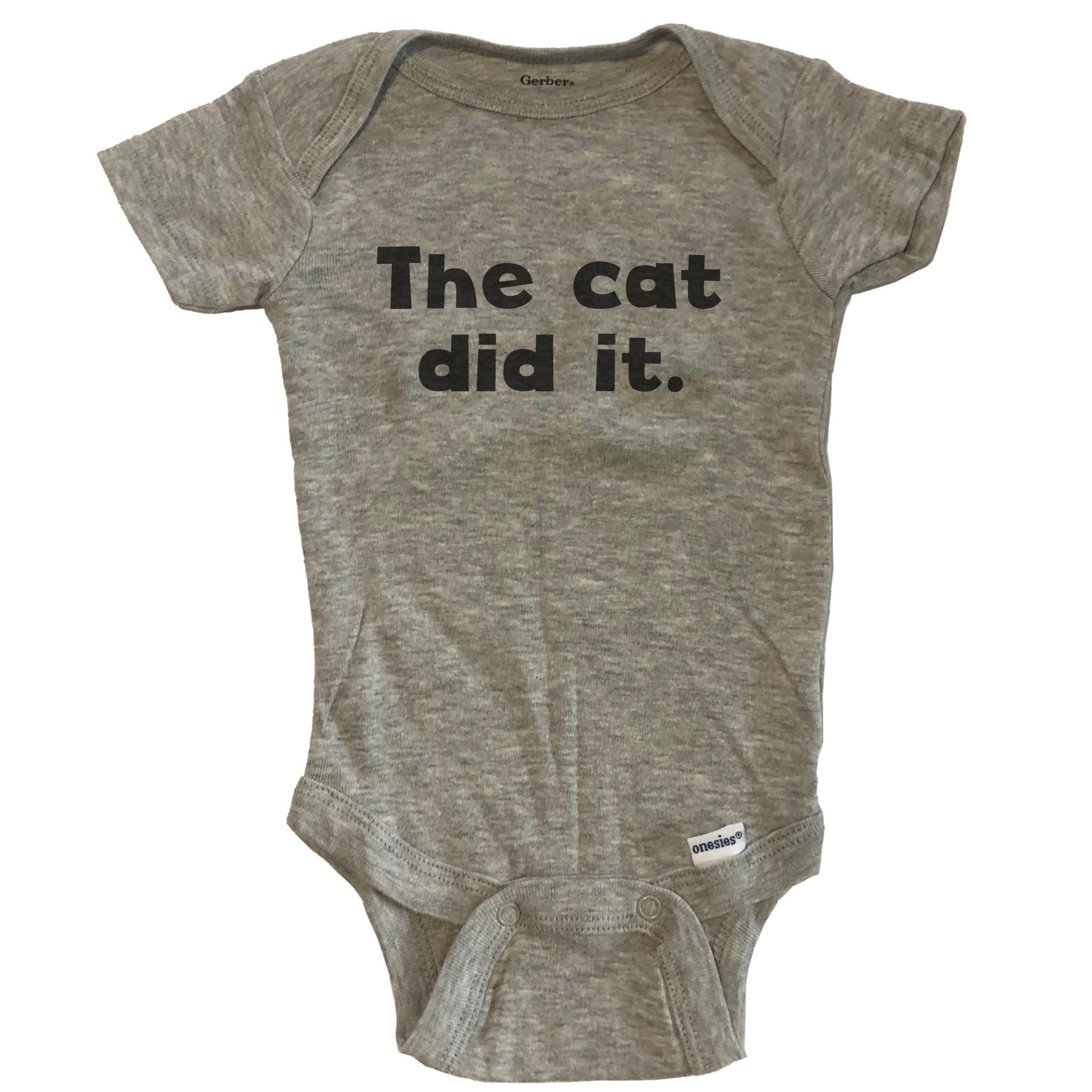 Funny 'The Cat Did It' Baby Bodysuit - 100% Cotton Onesie for Newborns & Infants - Perfect for Playtime, Photo Shoots & Gifts