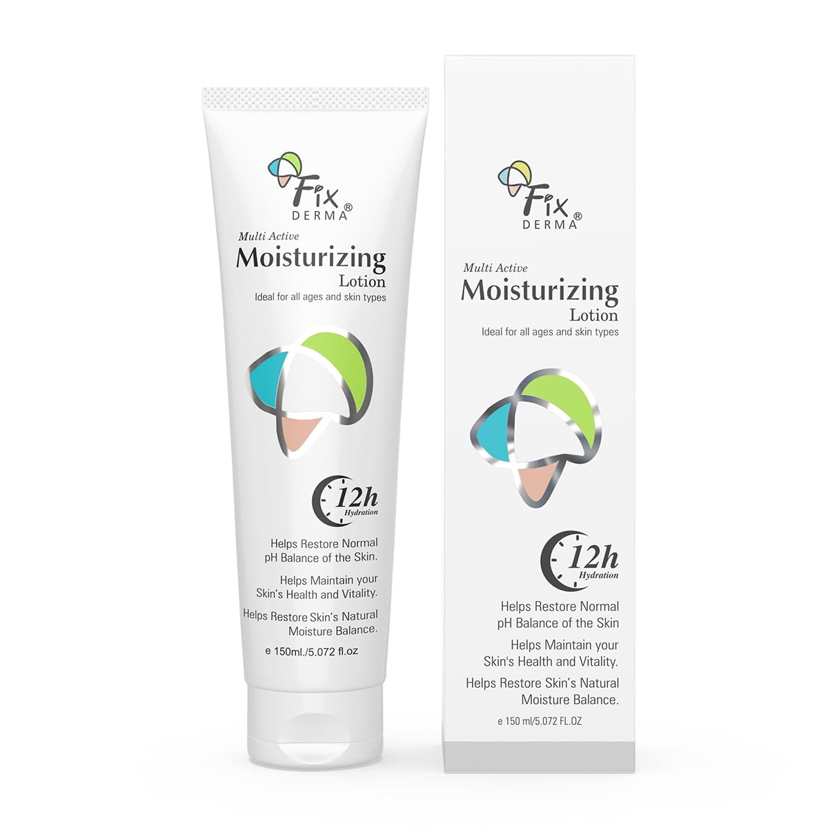 Fixderma Moisturizing Lotion for Dry Skin - Daily Hydrating Face & Body Moisturizer with Non-Comedogenic Formula - 150ml | Perfect for Daily Skincare Routine & Post-Sun Care