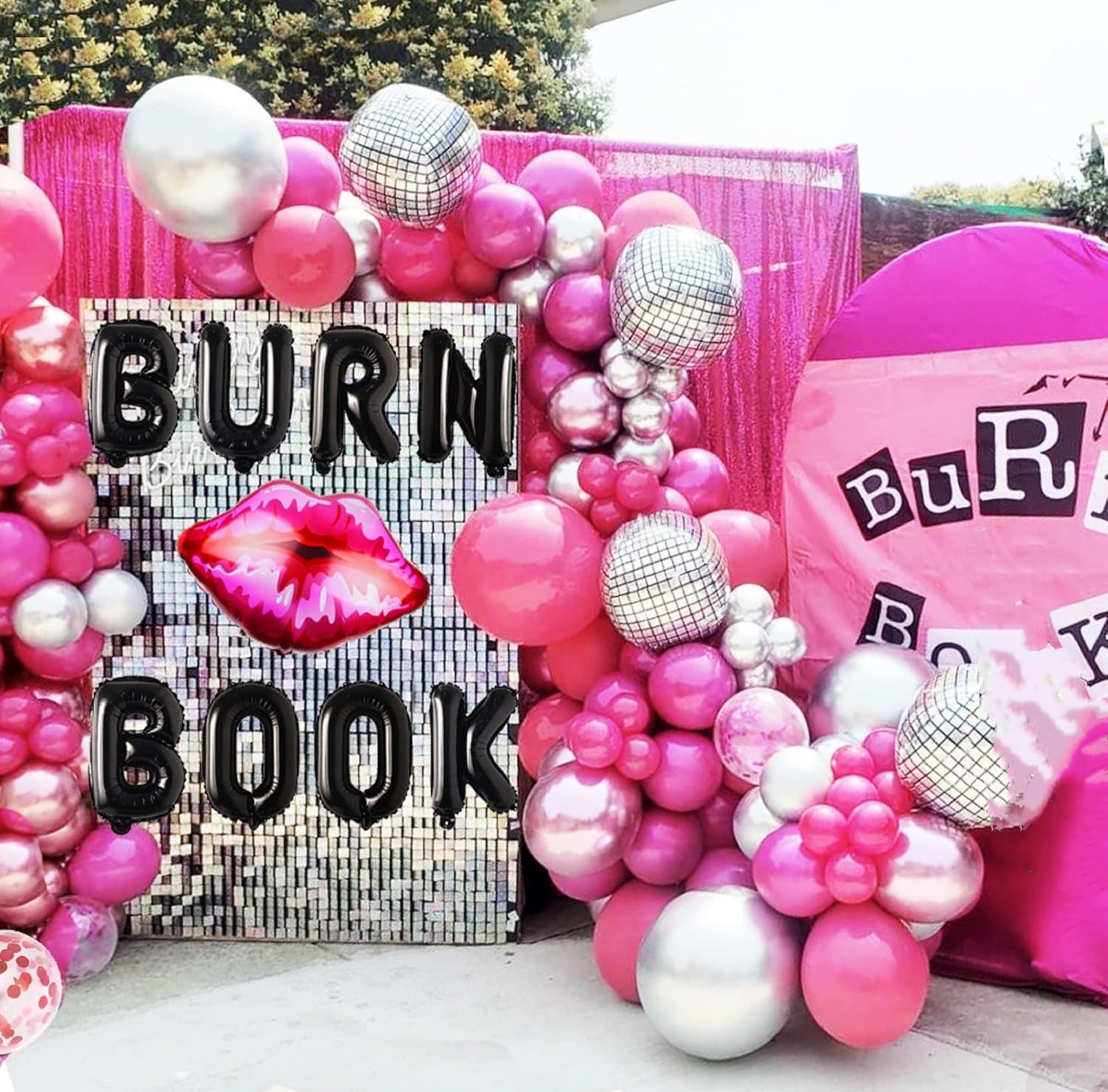 17 PCS Burn Book Party Decorations Set - Y2K Themed Teen Girls Birthday & Bachelorette Party Supplies - So Fetch Balloons & Decor - Perfect for Movie Nights, Sleepovers & Themed Celebrations