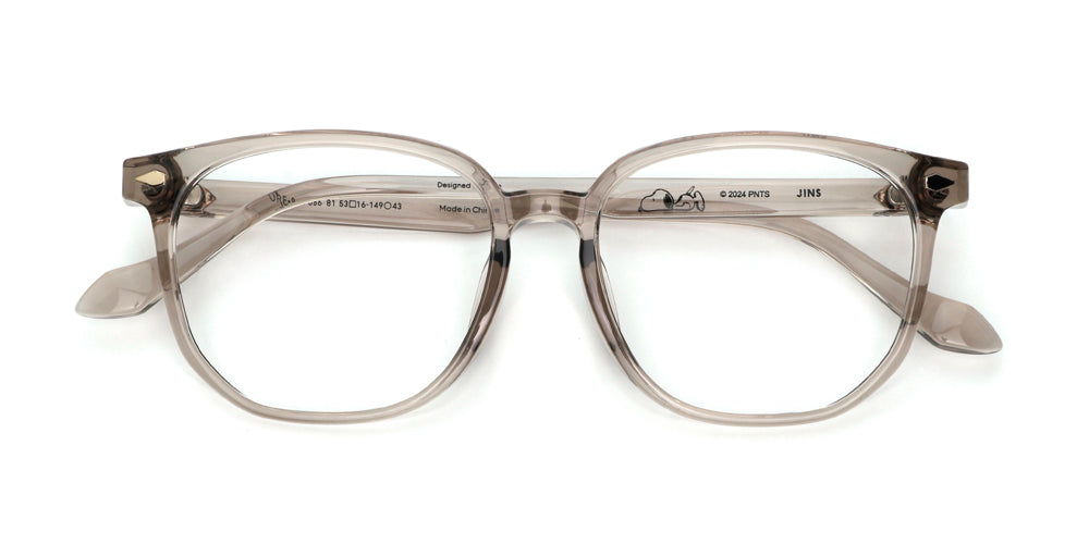 JINS x PEANUTS 086 Resting 81 Eyeglasses - Stylish & Comfortable Reading Glasses for Men & Women - Perfect for Office, Home, and Daily Use