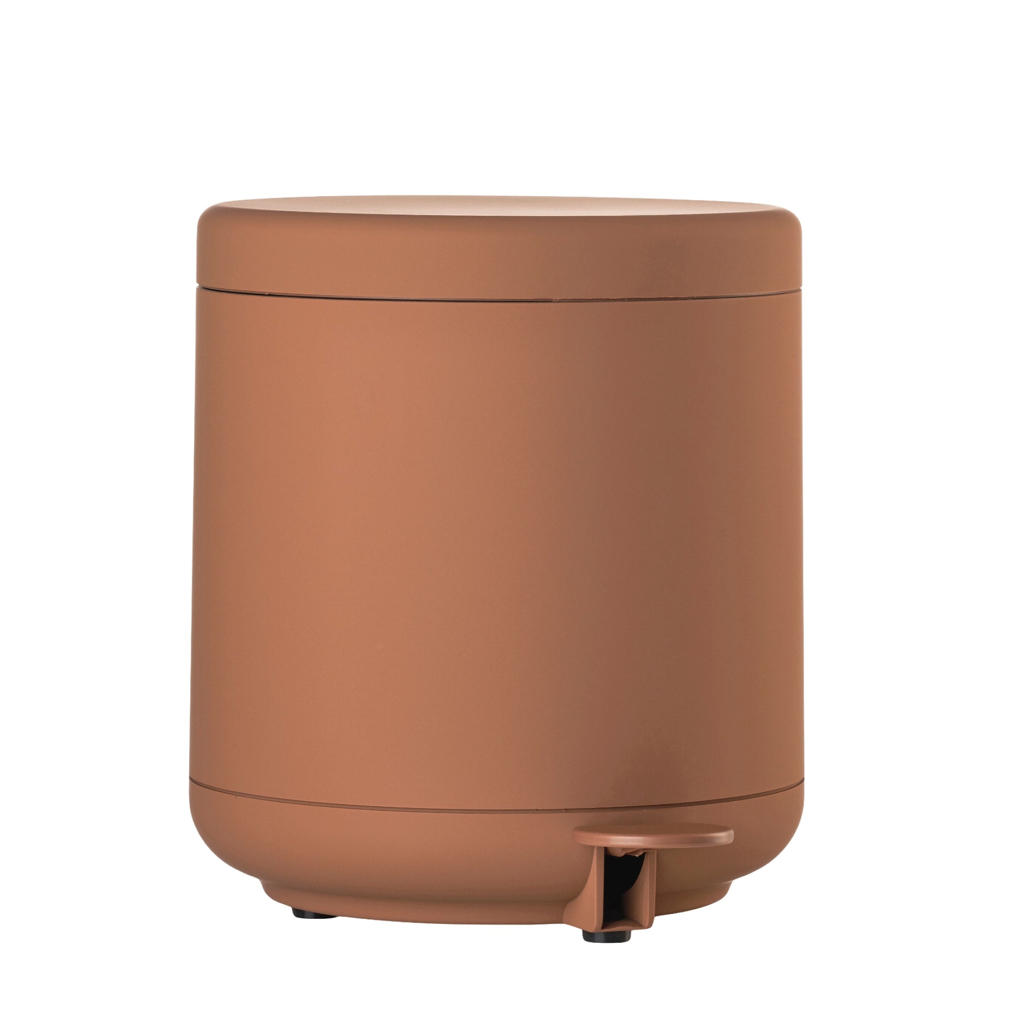 ZONE DENMARK Ume Soft Touch Pedal Trash Can 4L, Terracotta - Eco-Friendly Kitchen Waste Bin for Home & Office Use