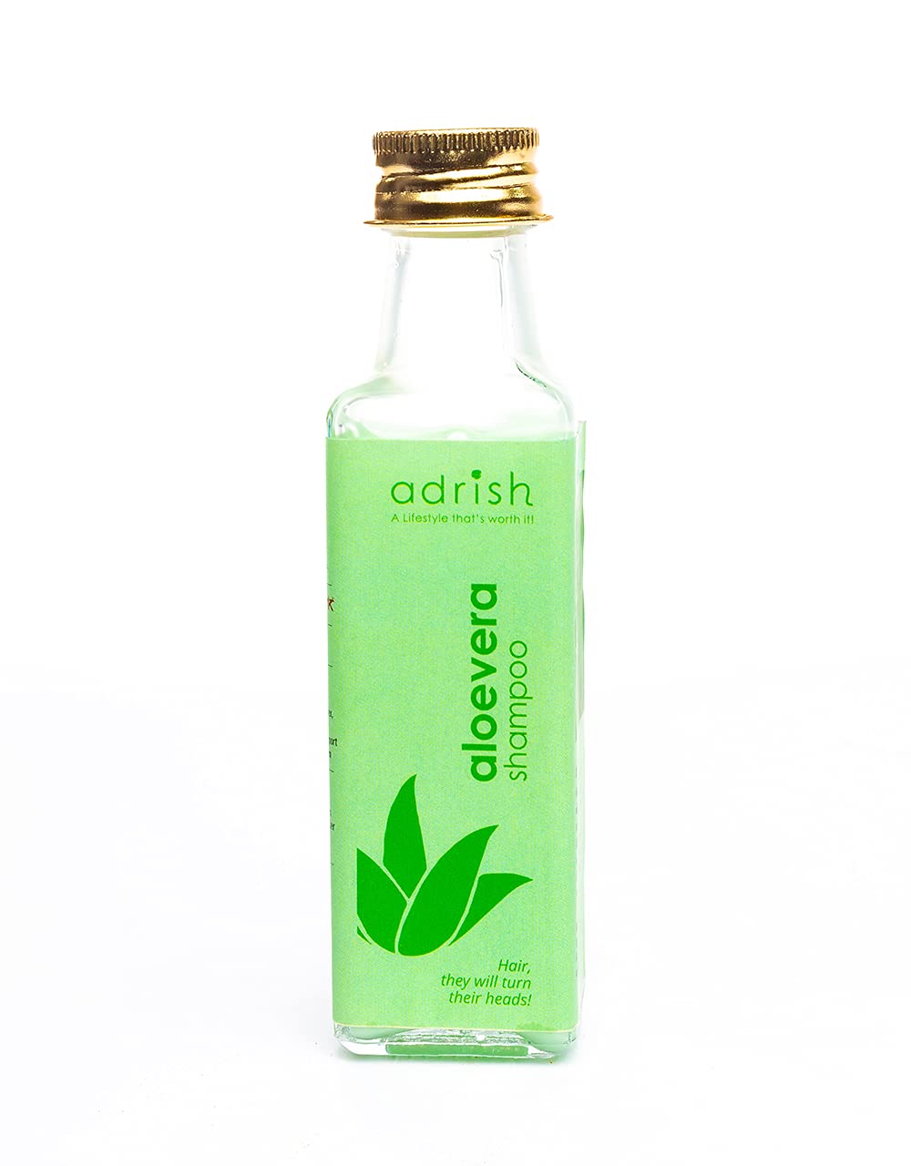 Adrish Zerowaste Natural Aloe Vera Shampoo - 100ml | Sulfate-Free & Organic Hair Care for Dry Scalp & Damaged Hair | Perfect for Daily Use & Eco-Friendly Bathroom Routine
