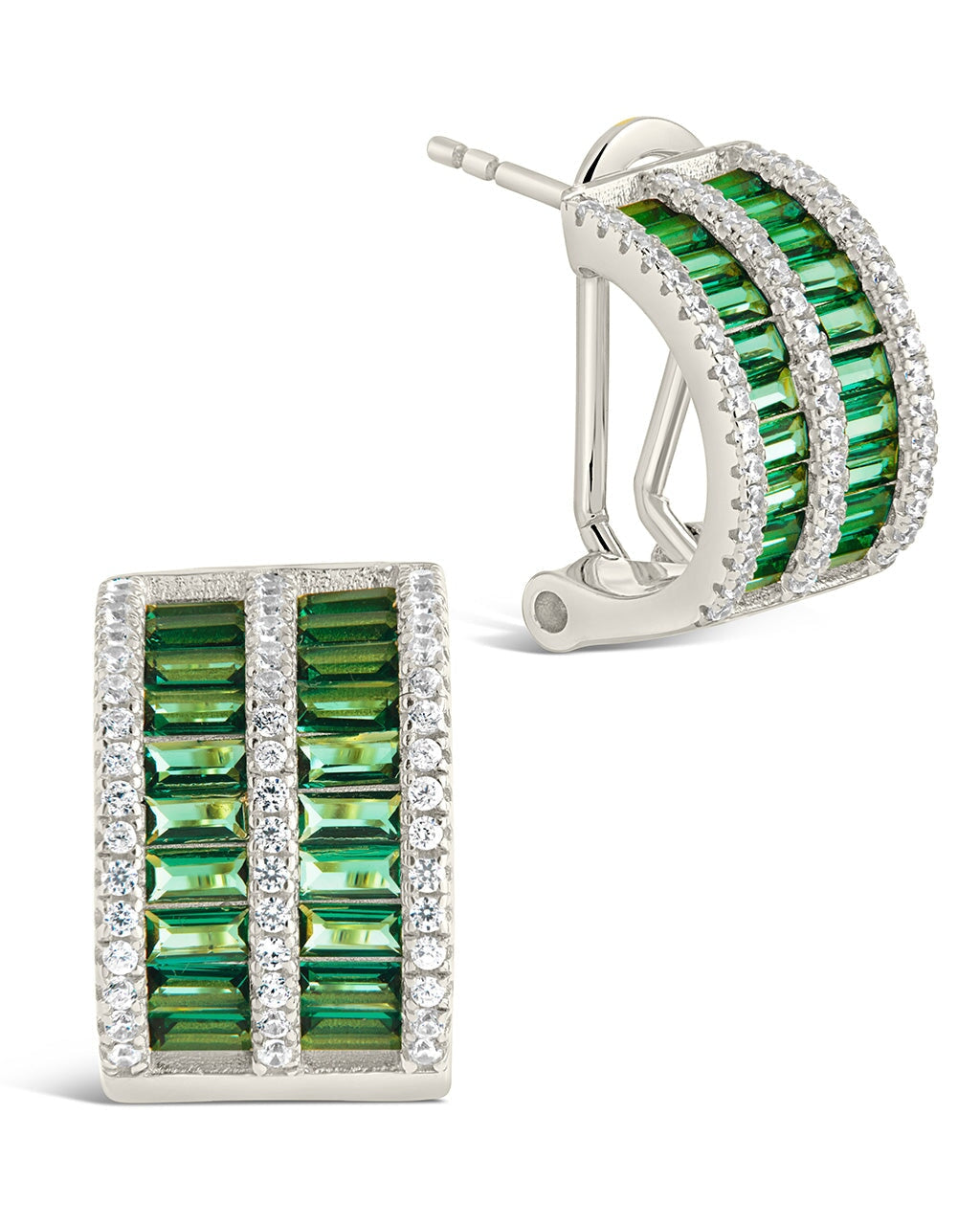 Serena CZ Hoop Earrings for Women - 925 Sterling Silver Cubic Zirconia Huggie Hoops | Perfect for Everyday Wear, Parties & Gifts